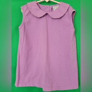 Purple Sleeveless Top with Peter Pan Collar Three Sisters Size 8 Medium Girls 7